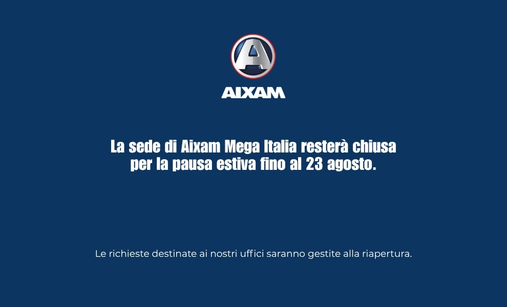 Popup chiusura estiva 2026 aixam italia